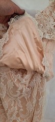 Vintage Loralie Original 2 Pc. Lace Formal Peach Summer Dress Gorgeous! Sz 12