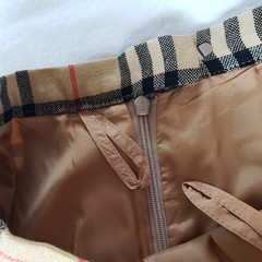 Vintage Burberrys Nova Check Wool Skirt Waist 28″x 29″ Long Sz”K14 Long” England