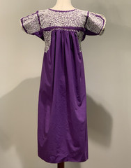Vintage Oaxacan Mexican Embroidered Midi Dress S/M