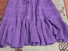 Vintage 70’s Miss Joann California Knit Crochet Dress Violet 10 NEW WITH TAGS