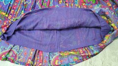 NWT Vintage BLUE CABANA Colorful Cotton Skirt Purple Blue Pink Floral – Size M/L