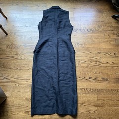 Vtg 90’s/Y2k Black Express Safari Pocket Womens Sz 5/6 Maxi Dress