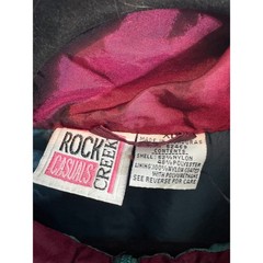 Vintage Rock Creek Casuals Windbreaker Jacket XL Teal Burgundy Colorblock 90s