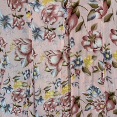 Betsy’s Things Petites Vintage 90s Pink Floral Rayon Tea Dress Short Sleeve L