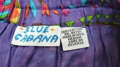 NWT Vintage BLUE CABANA Colorful Cotton Skirt Purple Blue Pink Floral – Size M/L