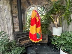 Vintage 1980s I B Diffusion Color Block Embroidered Ramie and Cotton Sweater