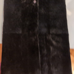 BLACK Sheepskin FULL LENGTH COAT LARGE Shearling