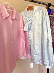 17pc lot Vintage 80’s90’s2000’s lace satin silk Blouse lot Various sizes