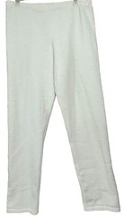 Vintage Beldoch Popper Sweater Pants XL Tall Ivory Tight Knit Pull On Stretch