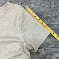 Vintage Y2K Wet Seal Fit & Flare Dress Cut Out Waist Neutral Heather Beige XL