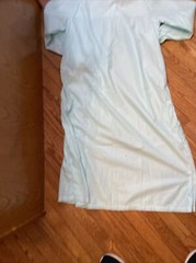 Vintage New Without Tags Fundamentals Sears Sz M Medium Aqua Flannel Nightgown