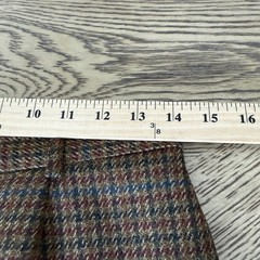 JH Collectibles Vintage 100% Wool Plaid Button Front Midi Skirt Brown Size 8