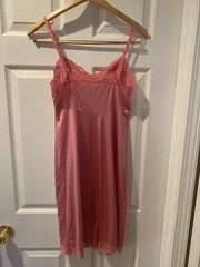 Vintage Lingerie S No Tags Vassarette Pink Full Slip Dress Lace See Measurements