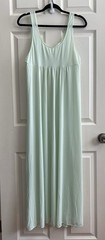 SHADOWLINE Vintage 80s Mint Green Satin Lace Babydoll Peignoir Nightgown Sz M