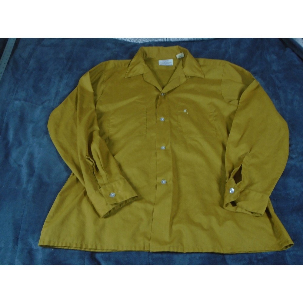 Vintage Arrow Decton Permairon Shirt Mustard Gold Long Sleeve 15-15.5 M 5590