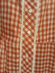Vintage TRIVIA BY Charm OF hollywood Dress 70ts Cotton Red And White Dress Sz.M