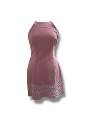 Vintage 90s California Concepts Gingham Sun Dress Size 7 Pink Y2K