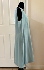 Vintage GENNY Light Blue Coat & Dress Set, Wool Silk Lycra, Size 46 (Italian)