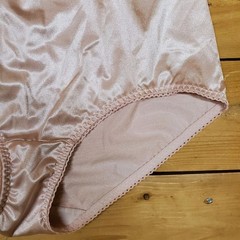 Vtg Panties Shiny Silky Smooth Nylon Gusset Size 9 2XL Sissy Sexy Granny Panty