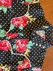 Vintage 80s Rockmount Short sleeve Western Pearl Snap Poka Dot Rose USA XS/S