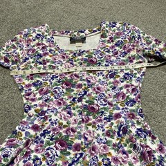 Vtg 80s Spring Floral Button Up Romper M Cotton Best American Clothing *Read*