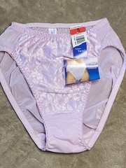 Vintage Maidenform Floral Lace Mesh Hi-Cut Lavender Bikini Panties NWT Size 5