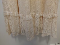 Gunne Sax Vintage 1970’s Cream Lace Wedding Dress Maxi Prarie Western Size 13
