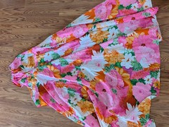 Vintage 70s 80s Royal Palm Hawaiian halter tie wrap dress full skirt pinafore