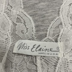 Vintage Miss Elaine Sheer Nylon Lace Peignor Robe Small 70’s 80’s