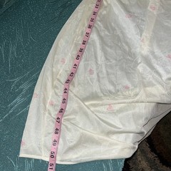 Vtg Val Mode Maxi Nightgown Medium Ivory Floral Pink Flowers Slip Chemise V Neck