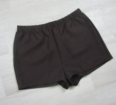 Vintage 60s 70s High Rise Hot Pants Shorts MOD Disco Polyester Chocolate Brown