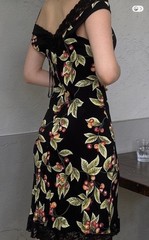 Vintage Y2K Bebe Cherry Print Lace Trim Slip Dress, Black Red, Women’s Size M