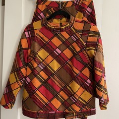 R&K Originals VTG 60s 2 Piece Mock Neck Darted Skirt Set Mod Print Bow Detail