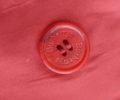 Burberrys Vintage Red Nylon Hooded Long Coat Women’s No Size