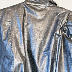 Vinyl Silver Snakeskin Rain Coat Kenn Sporn Wippette Women’s Large Vintage