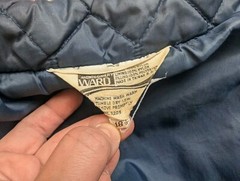 Vintage 80’s Montgomery Ward Quilted Jacket Dark Blue Womens Size 18 1/2 Large