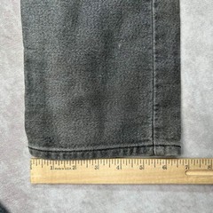 Vtg Lawman Western High Waisted Jeans Washed Black Straight Leg 24″ Hip Detail