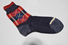 VTG Argyle Socks King James 40s 50s Blue Red Blue White Argyle 6 x 6 Boys 7 1/2