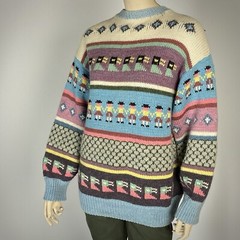 100% Alpaca Wool $250 Vintage Peruvian Cardigan Handmade by Yana, SZ L/XL, EUC