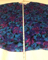 Vintage Jo Intimates Floral Womens Size Large Tunic PJ Top Shirt 100% Polyester