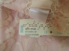 Vintage Odette Barsa Pink Nylon Lace Peignoir Set SMALL New Old Stock Tags Fancy