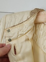 Vintage 60s Gold Lamé Robe Quilted Lounge Wear Size 12 Lisanne