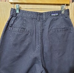 Patagonia Womens Vtg 90s Navy Pleated High Rise Tapered Leg Cotton Chino Size 12