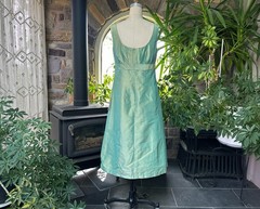 Vintage 1990s Green Formal Silk Dress Demetrios Dessy Collection