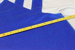 Vintage JCPenney Misses Robe Size M 70s Blue Raglan Stripe Sleeve Half Zip