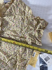 Vintage 80s Carol Anderson Yellow Floral TOP AND DRESS Made in USA NEW XL 2i