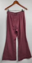 Vintage 1970’s Light Maroon Hi Rise Wide Bell Bottoms Maverick Medium READ