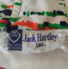 Vtg 60s Jack Hartley Maxi Dress Floral Print Sleeveless Open Back S