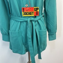 Sears Up by Glamour Jacket Women’s Size 10 Vintage 1970s Green Double Knit Tie B