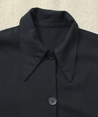 Vintage 40s 1940s Women’s Black Rayon Cotton Light Chore Jacket Size Small S